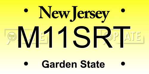 M11SRT New Jersey License Plate