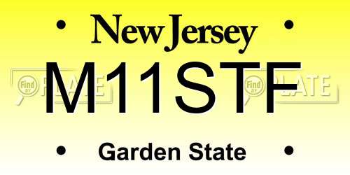 M11STF New Jersey License Plate