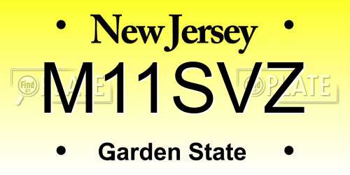 M11SVZ New Jersey License Plate