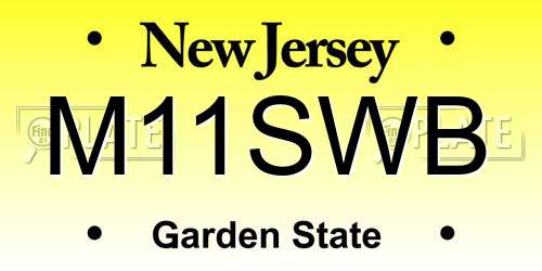 M11SWB New Jersey License Plate