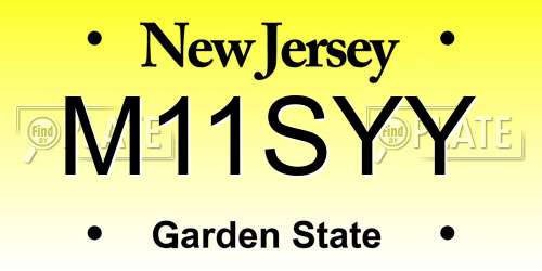M11SYY New Jersey License Plate