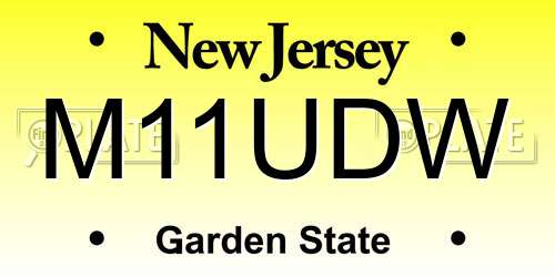 M11UDW New Jersey License Plate