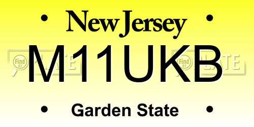 M11UKB New Jersey License Plate