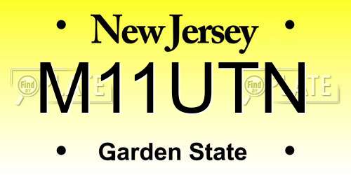 M11UTN New Jersey License Plate
