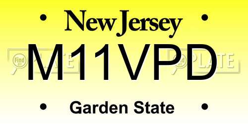 M11VPD New Jersey License Plate