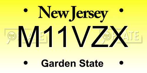 M11VZX New Jersey License Plate
