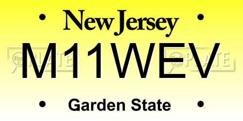 M11WEV New Jersey License Plate
