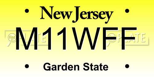 M11WFF New Jersey License Plate