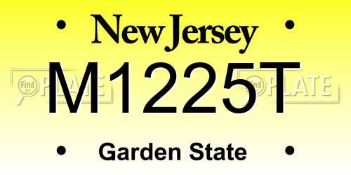 M1225T New Jersey License Plate