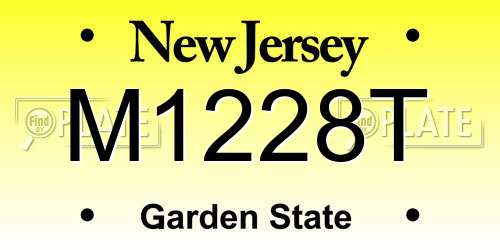 M1228T New Jersey License Plate