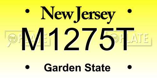 M1275T New Jersey License Plate