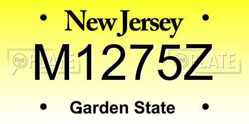 M1275Z New Jersey License Plate