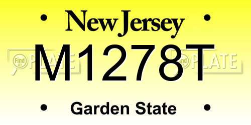 M1278T New Jersey License Plate