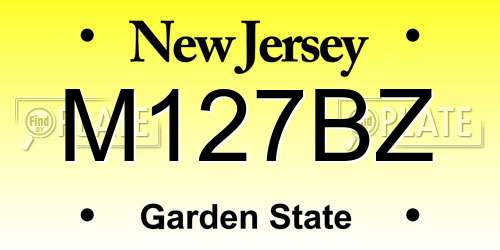 M127BZ New Jersey License Plate