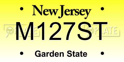 M127ST New Jersey License Plate