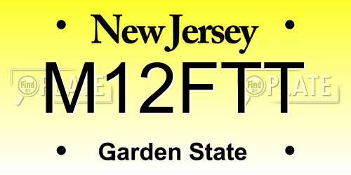 M12FTT New Jersey License Plate
