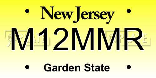 M12MMR New Jersey License Plate