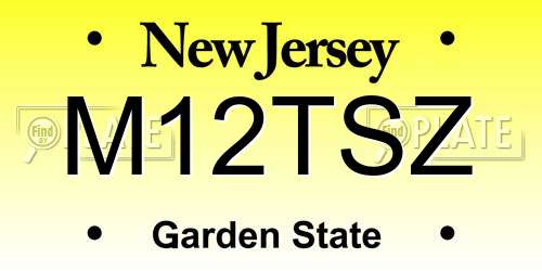 M12TSZ New Jersey License Plate