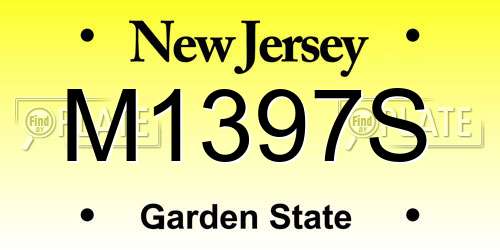 M1397S New Jersey License Plate