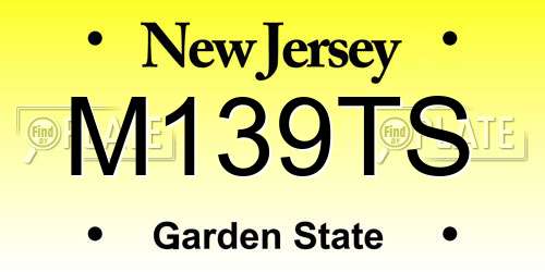 M139TS New Jersey License Plate