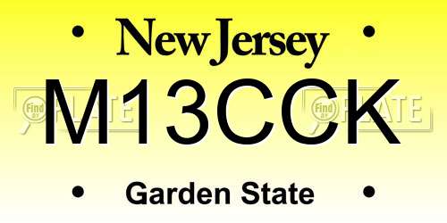 M13CCK New Jersey License Plate