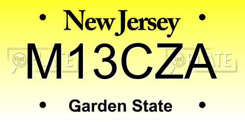 M13CZA New Jersey License Plate