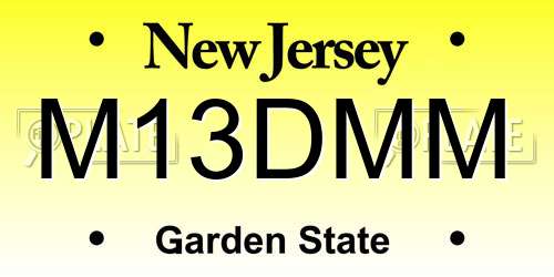 M13DMM New Jersey License Plate