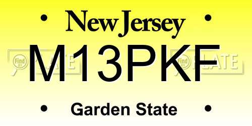 M13PKF New Jersey License Plate