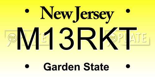 M13RKT New Jersey License Plate