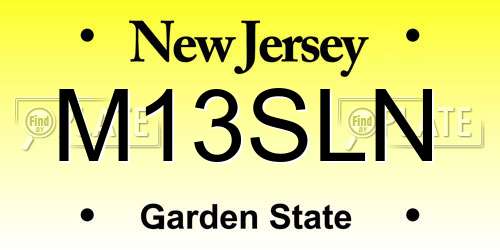 M13SLN New Jersey License Plate