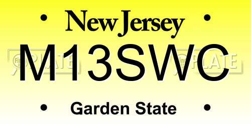 M13SWC New Jersey License Plate