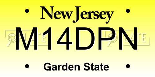 M14DPN New Jersey License Plate