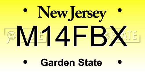 M14FBX New Jersey License Plate