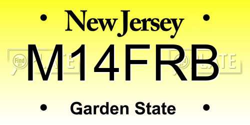 M14FRB New Jersey License Plate