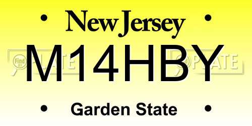 M14HBY New Jersey License Plate
