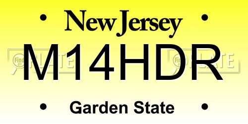 M14HDR New Jersey License Plate