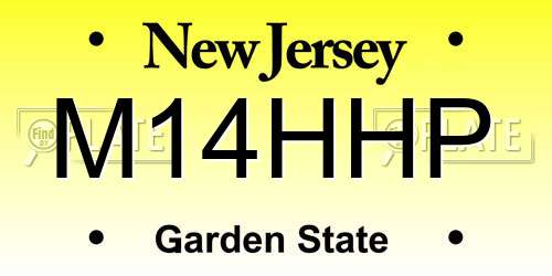 M14HHP New Jersey License Plate