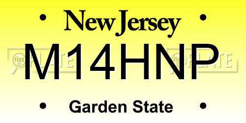 M14HNP New Jersey License Plate