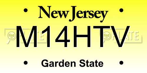 M14HTV New Jersey License Plate