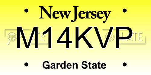 M14KVP New Jersey License Plate