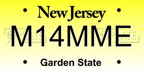 M14MME New Jersey License Plate