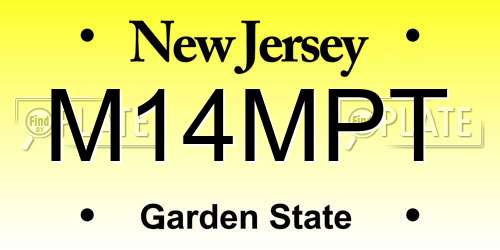 M14MPT New Jersey License Plate