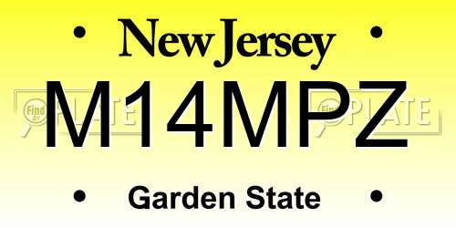 M14MPZ New Jersey License Plate