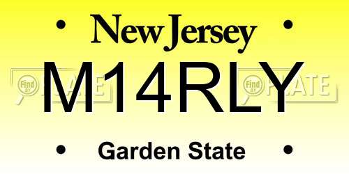 M14RLY New Jersey License Plate