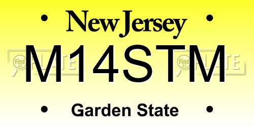M14STM New Jersey License Plate