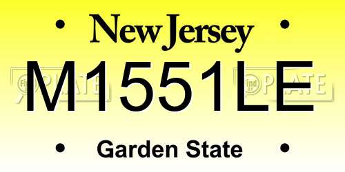 M1551LE New Jersey License Plate