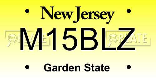 M15BLZ New Jersey License Plate