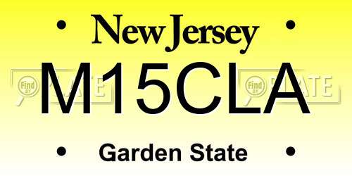 M15CLA New Jersey License Plate
