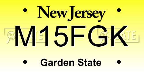 M15FGK New Jersey License Plate