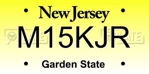 M15KJR New Jersey License Plate